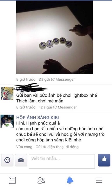Bàn ánh sáng có tặng quà chơi kèm