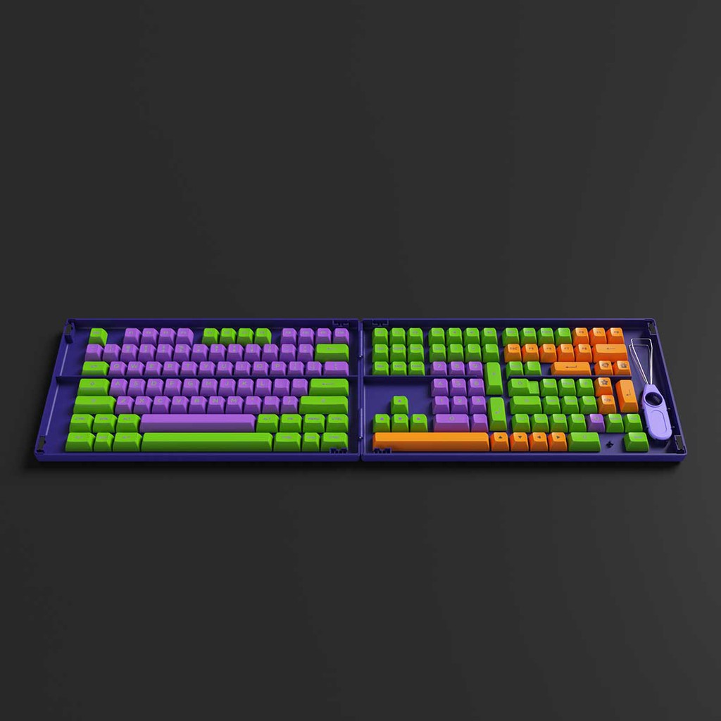 Nút bàn phím - AKKO Keycap Set  EVA-01 ASA Profile - Hàng Chính Hãng