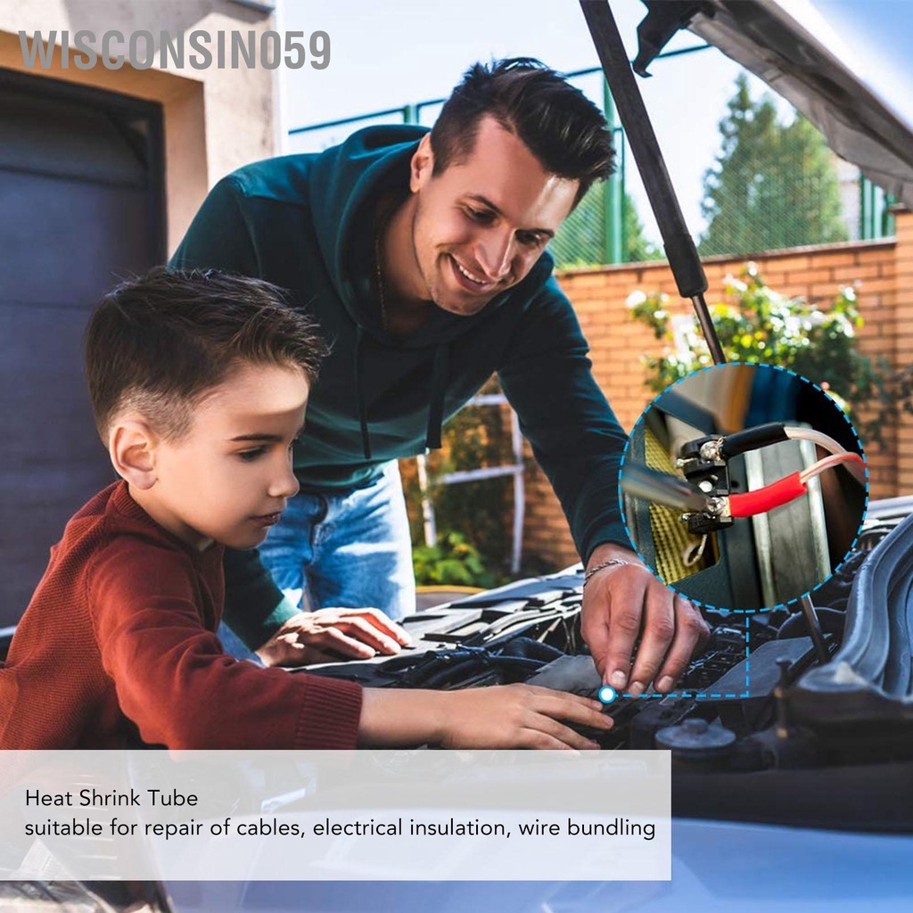 Wisconsin059 850Pcs Ống co nhiệt 2: 1 Tỷ lệ mềm Bộ ngót chống cháy linh hoạt