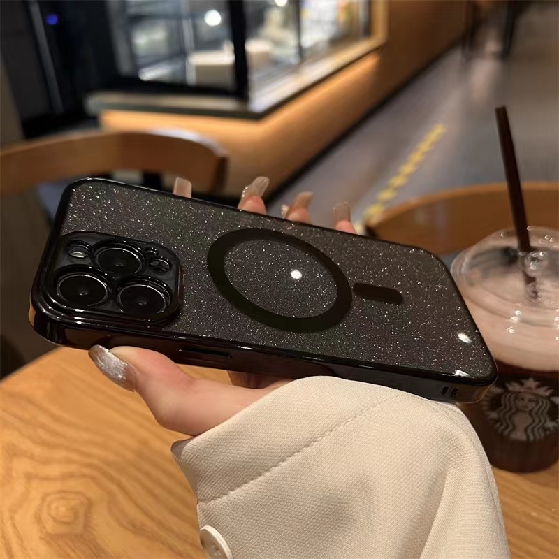 Ốp Điện Thoại Silicon Dẻo Tráng Gương Lấp Lánh Sang Trọng Chống Sốc Cho iPhone 11 12 13 14 Pro Max Plus