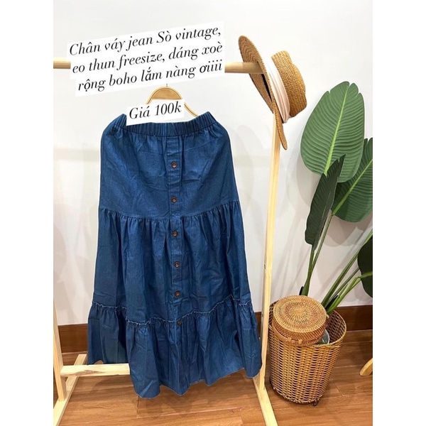 Chân váy jean - Hàng Sò vintage