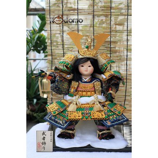 Búp bê Samurai , búp bê Nhật Bản .  6N XANH LÁ VÀNG