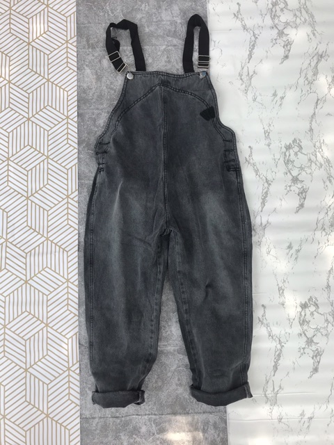 Quần yếm jean nữ baggy màu khói MSHA4