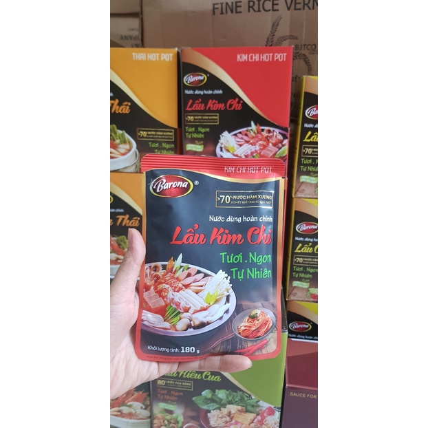Nước Dùng Hoàn Chỉnh Barona - Lẩu Kim Chi 180g