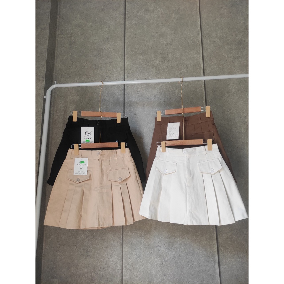 Chân Váy Kaki Xếp Ly Có BIGSIZE ⚡Chân Váy Kaki Dày Dặn Có Lớp Lót Mặc Siêu Xinh