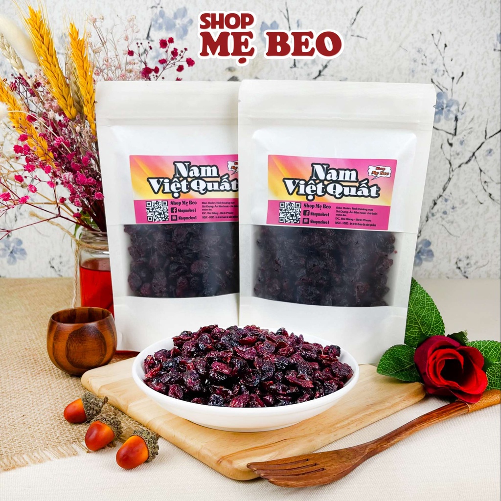 300Gr Nam Việt Quất Sấy Khô Không Đường Nguyên Vị