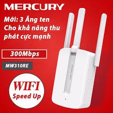 Kích sóng Wifi Mercury 3 râu MW310RE 300Mbps