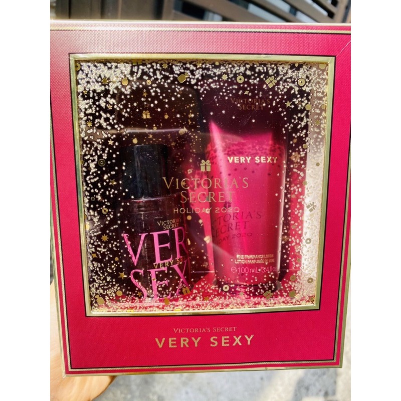 Set xịt thơm Victoria’s Secret 75ml & lotion 100ml mùi Very Sexy bán chạy nổi tiếng bao nhiêu năm qua nhà Vic | Thế Giới Skin Care