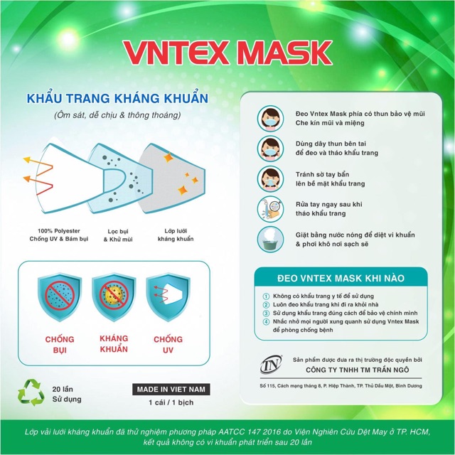 Set 10 khẩu trang kháng khuẩn