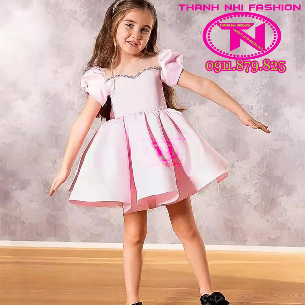 Váy Công Chúa thiết kế màu đen quý phái-Váy bé gái dự tiệc, Sinh nhật, lễ hội hàng Thiết Kế Cao Cấp