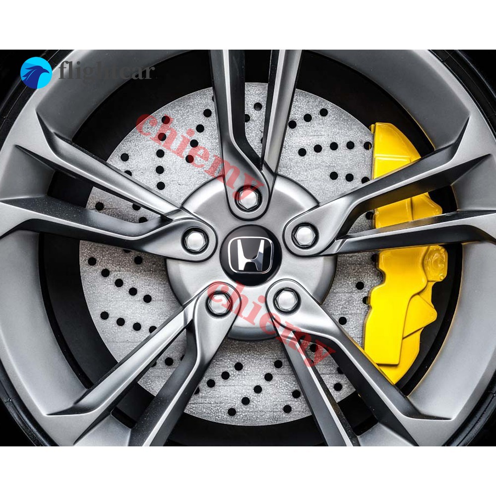 HONDA Bộ 4 Miếng Dán Trang Trí Trục Bánh Xe Hơi 56mm Cho civic city Mugen