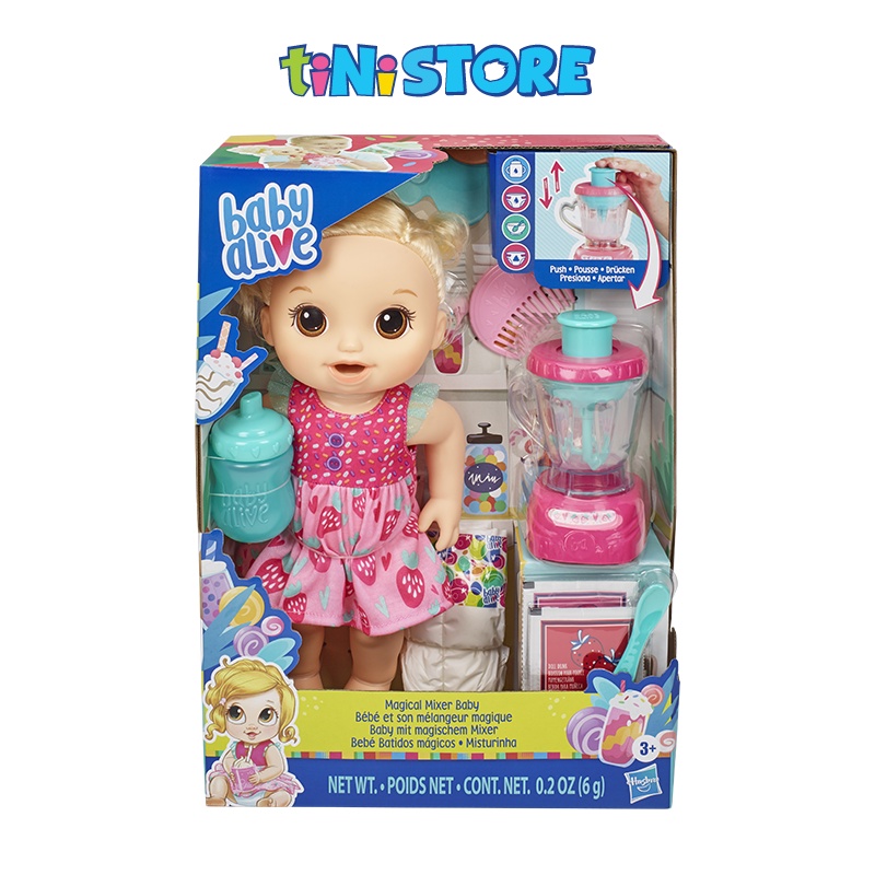 Đồ chơi bé gái Hasbro búp bê em bé xay sinh tố dâu Baby Alive E6943