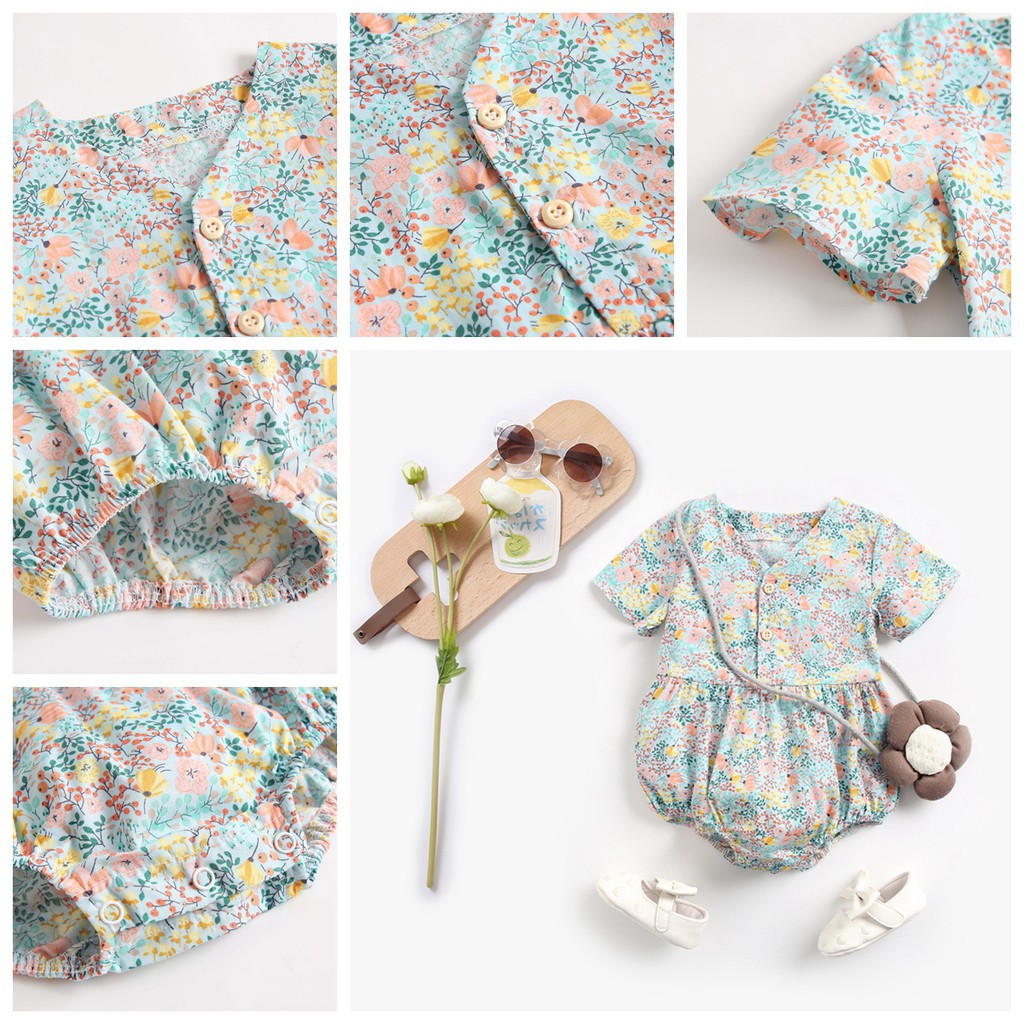 Áo Liền Quần Sanlutoz In Hoa Thời Trang Mùa Hè Cho Bé Gái