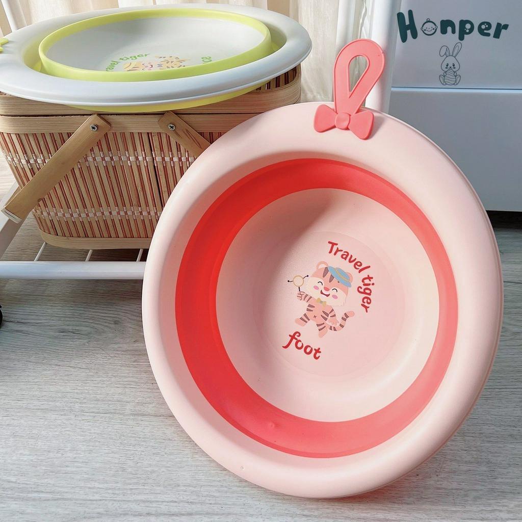Chậu rửa mặt Honper gấp gọn hình Hổ Travel Tiger cho bé vệ sinh