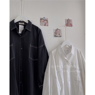 [ẢNH THẬT + VIDEO] Áo sơ mi chỉ nổi dáng oversize