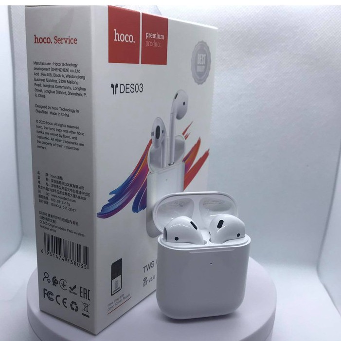 Tai Nghe Bluetooth Hoco DES03 Chính Hãng V5.0 Âm Thanh Siêu Hay, Định Vị, Đổi Tên - Bảo Hành 12 Tháng, Lỗi Đổi Mới 100%