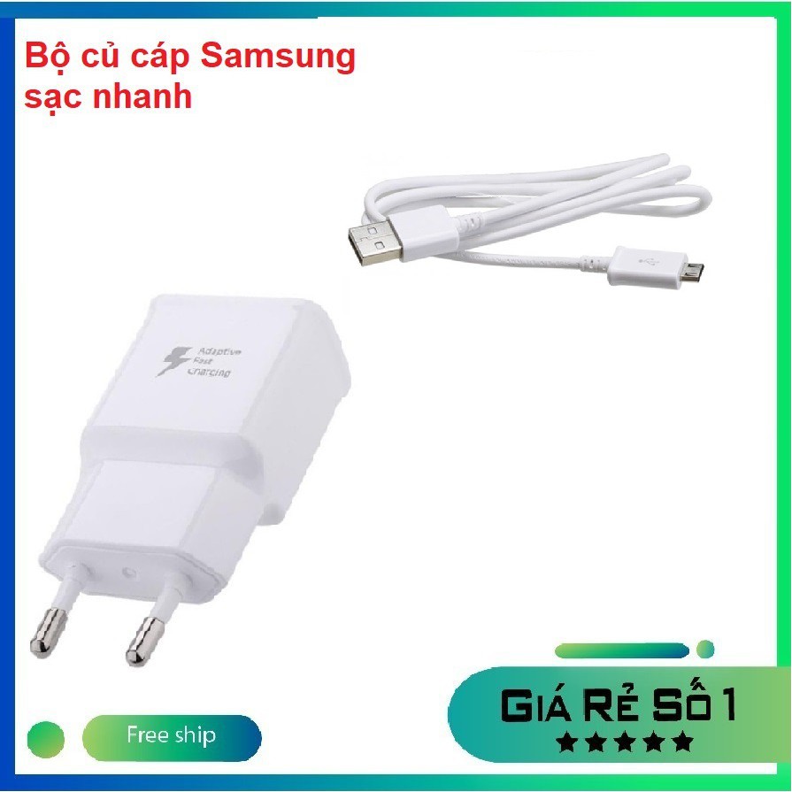 Combo bộ củ cáp Samsung Zin máy sạc nhanh chân TYPE-C và chân Micro