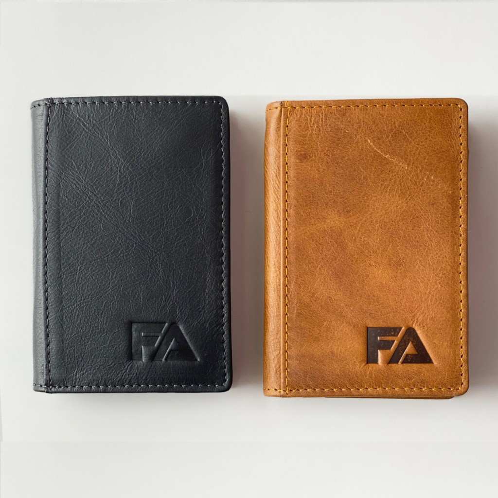 Ví mini da bò unisex FADODA VN011 đựng thẻ và tiền siêu tiện lợi - FADODA