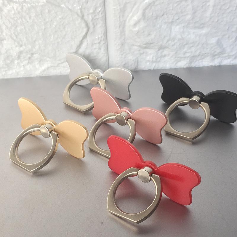 Bowknot mobile phone ring buckle holder Mobile phone holder Metal buckle phone holder coldwind.vn