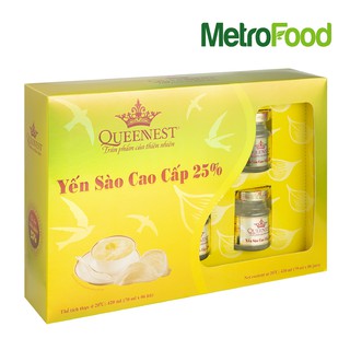 Yến sào cao cấp QUEENNEST 25% (Hộp 6 Hũ x 70ml)