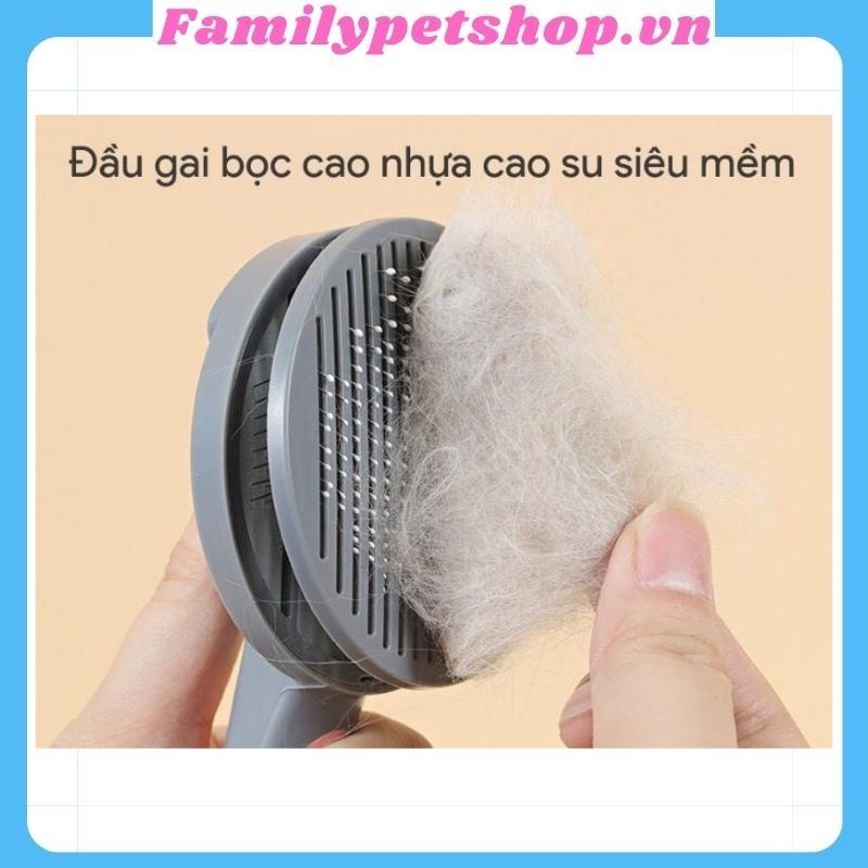 Lược chải lông cho chó mèo có nút bấm PAKEWAy chính hãng-familypetshop.vn