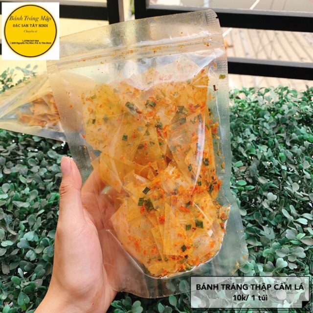 Bánh tráng THẬP CẨM LÁ VUÔNG - Túi zip 100g / 500g - Bánh tráng Mạnh Hùng