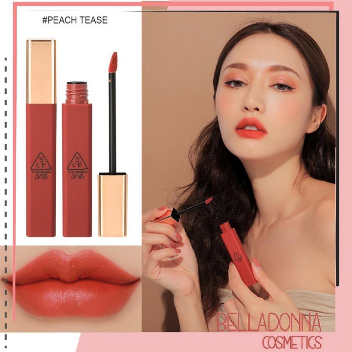 [ Hot New ] Son Kem Lì, Mịn Môi 3CE Cloud Lip Tint #Peach Tease - Màu Cam San Hô