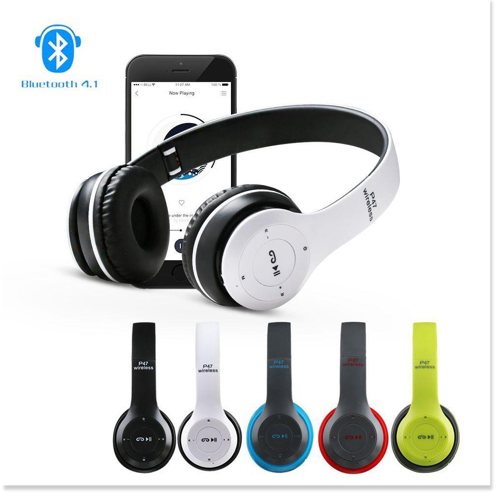 [Xả Kho Bán Lỗ] Tai Nghe Bluetooth P47, Tai Nghe Chụp Tai Cao Cấp, Cách Sử Dụng Tai Nghe P47 Wireless, Bluetooth V4.1 Có | BigBuy360 - bigbuy360.vn