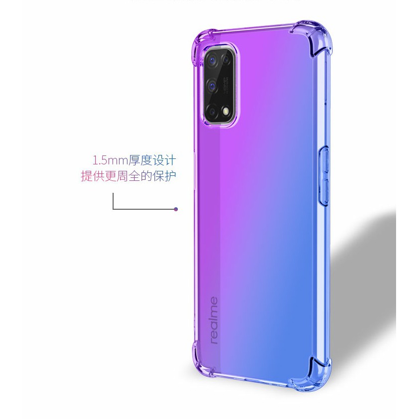 Ốp lưng Oppo Realme Q2 / Realme V5 dùng chung dẻo đa sắc lồi 4 góc