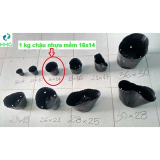1KG CHẬU NHỰA MỀM ƯƠM CÂY 16x14 (BỊCH, TÚI BẦU 16X14), 1kg = khoảng 150 chậu 16x14