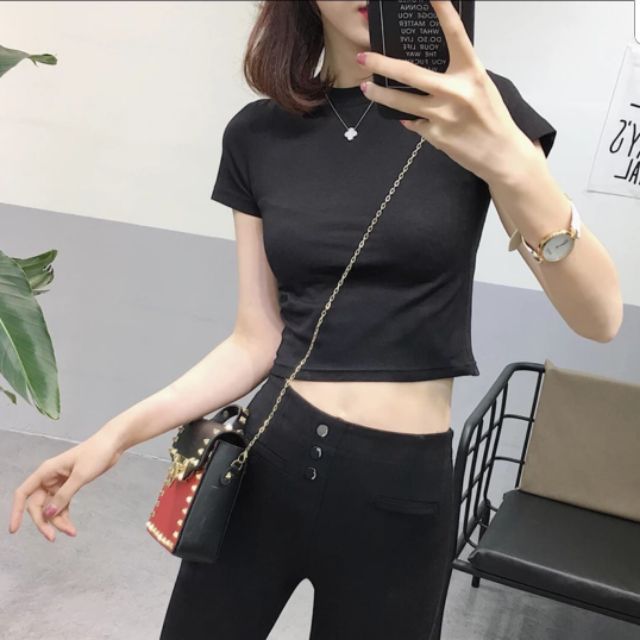 Áo croptop thun body dễ thương