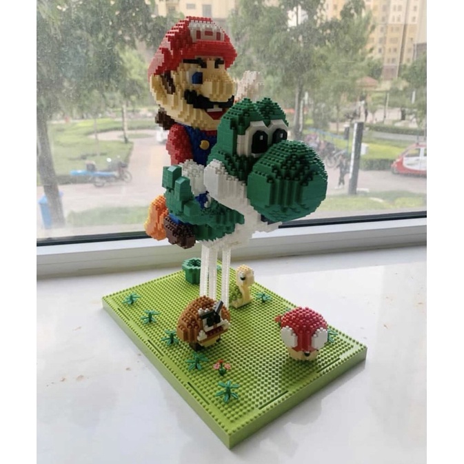 ĐỒ CHƠI] Mô Hình Lắp Ráp Mario cưỡi Khủng Long Yoshi