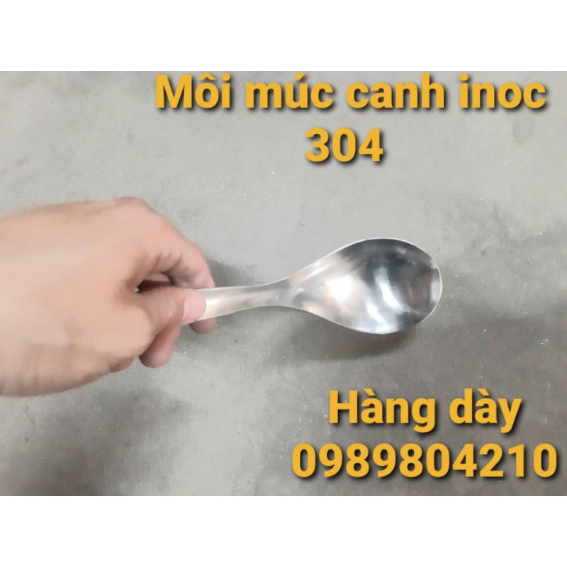 Môi canh inox ,môi múc canh inox ,vá súp ,thìa canh bầu ,thìa canh vuông inox không rỉ sáng bóng dày dặn  bền đẹp