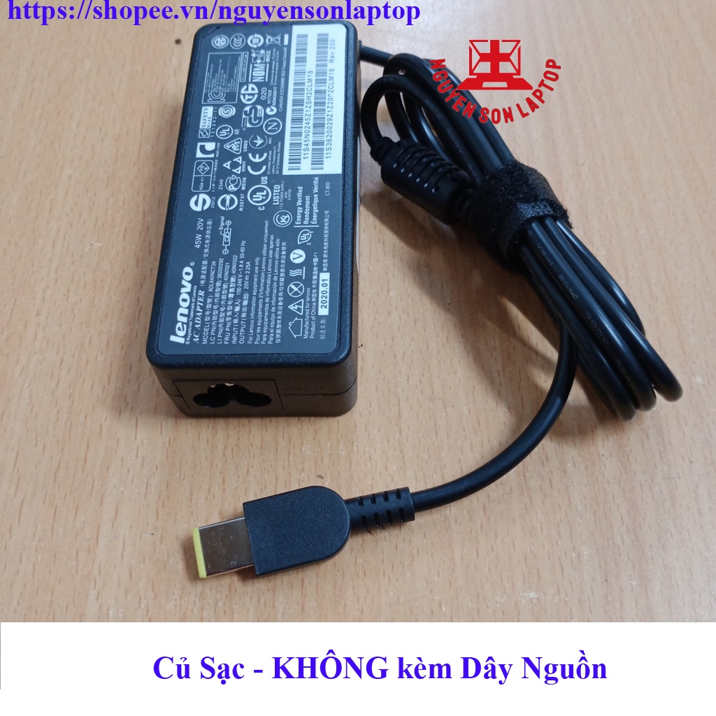 Sạc Laptop Lenovo 20V - 2.25A (45W) chân Vuông USB adapter Lenovo IdeaPad G40 G40-30 G40-70