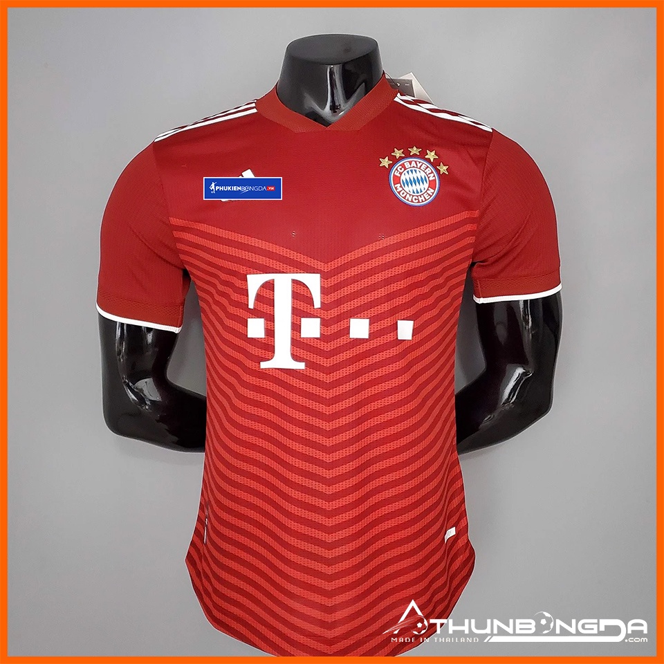 Áo Bayern Munich đỏ sân nhà 2021/2022, 2021/22 bản PLAYER body fit cao cấp