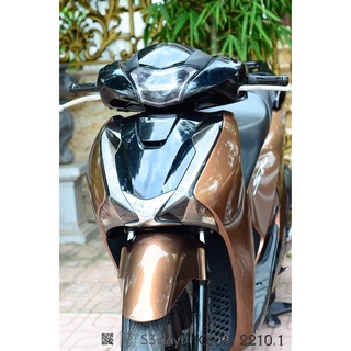 Decal xe máy nâu cà phê