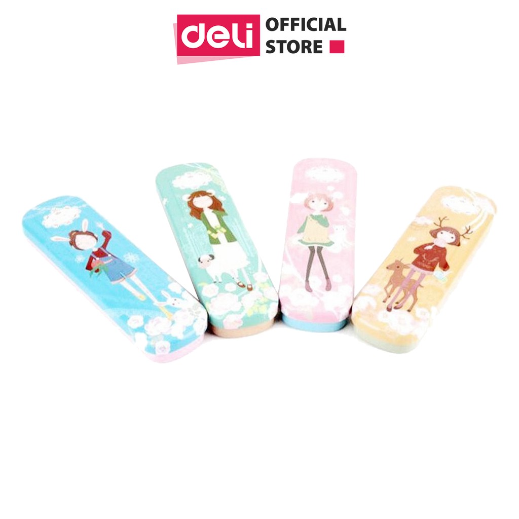 [Mã LIFEDELI99 giảm 8% đơn 99K] Hộp bút Sắt nhiều màu Deli - 1 chiếc/ 4 chiếc - 3016