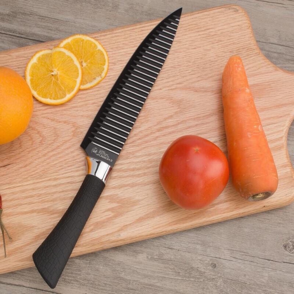 Bộ Dao Nhật ASAKH Làm Bếp 6 Món Lưỡi Sóng Cao Cấp, Chất Liệu Hợp Kim Chống Gỉ