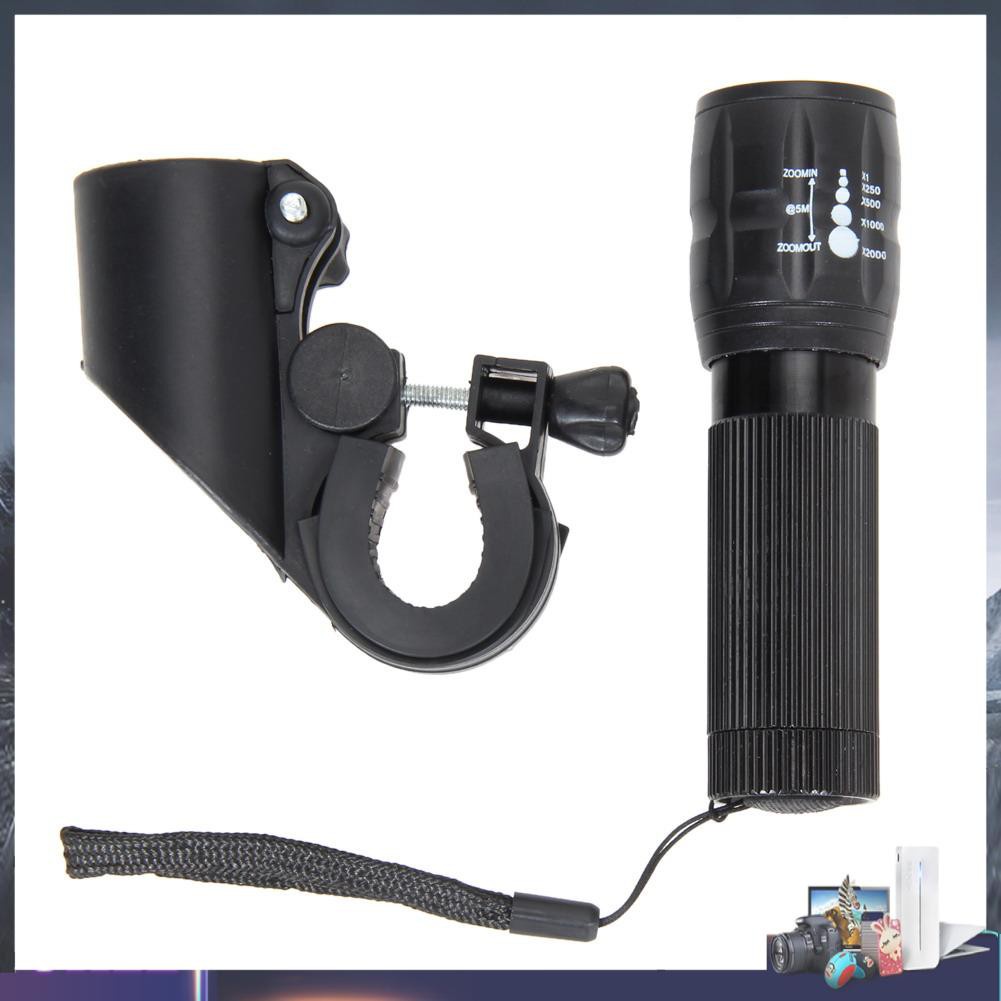 Đèn pha led cree q5 2000 lumens chống thấm nước + giá đỡ gắn phía trước xe đạp