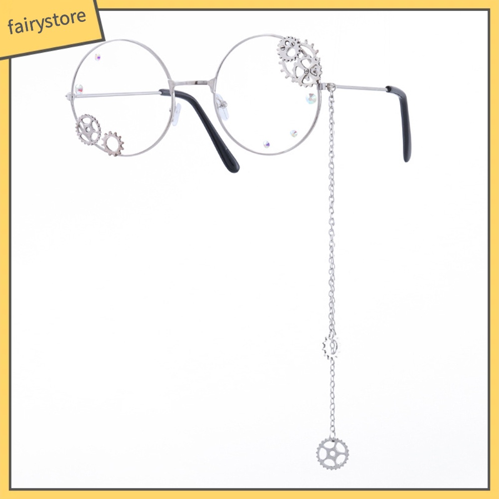 Mắt Kính Gọng Tròn Phong Cách Punk Dành Cho Nam Và Nữ