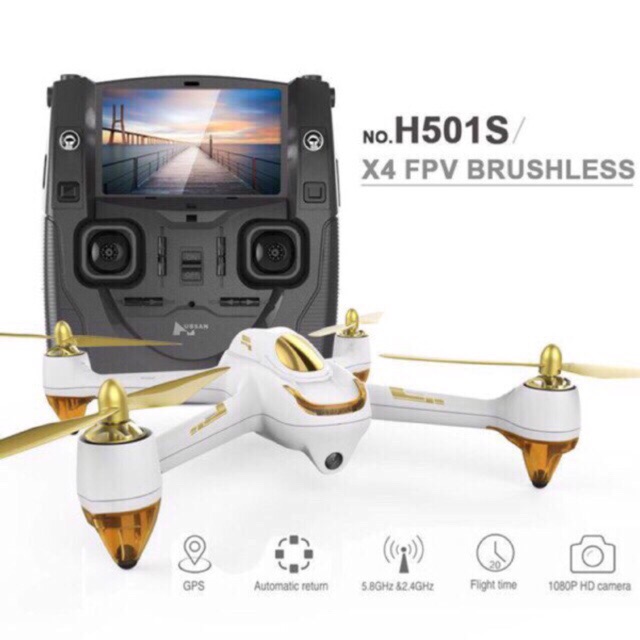 [GIÁ RẺ VÔ ĐỊCH] Flycam Hubsan H501s bộ 2 PIN quay độ phân giải cao 1080p