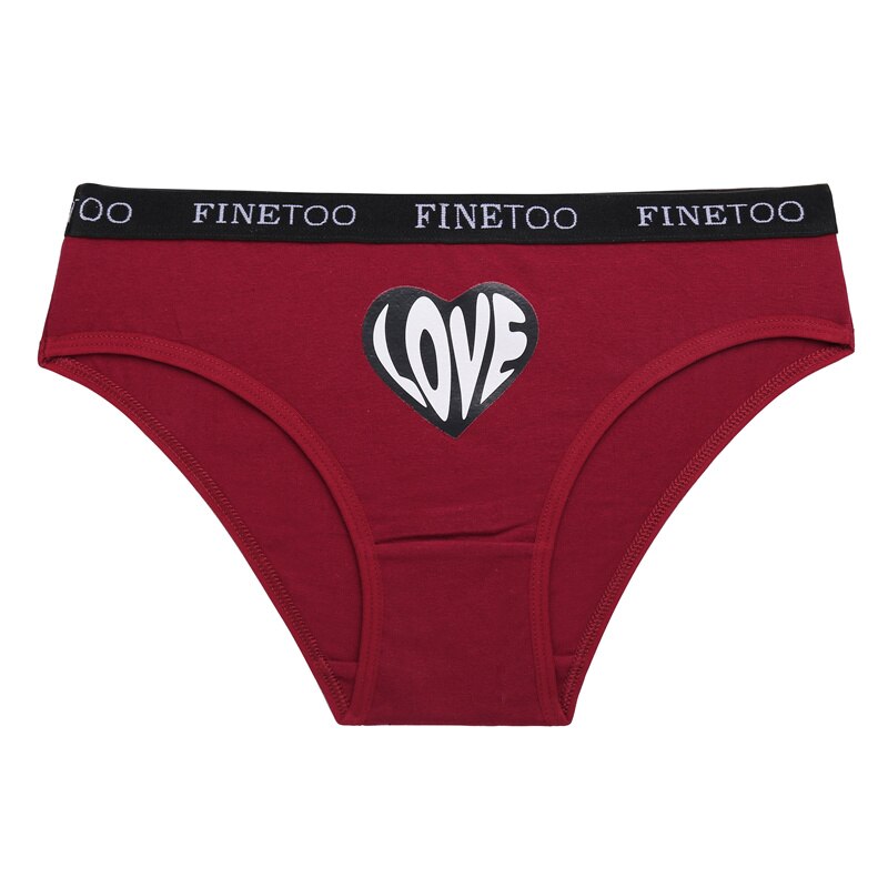 Quần lót CUTEBYTE vải cotton in họa tiết trái tim quyến rũ dành cho nữ