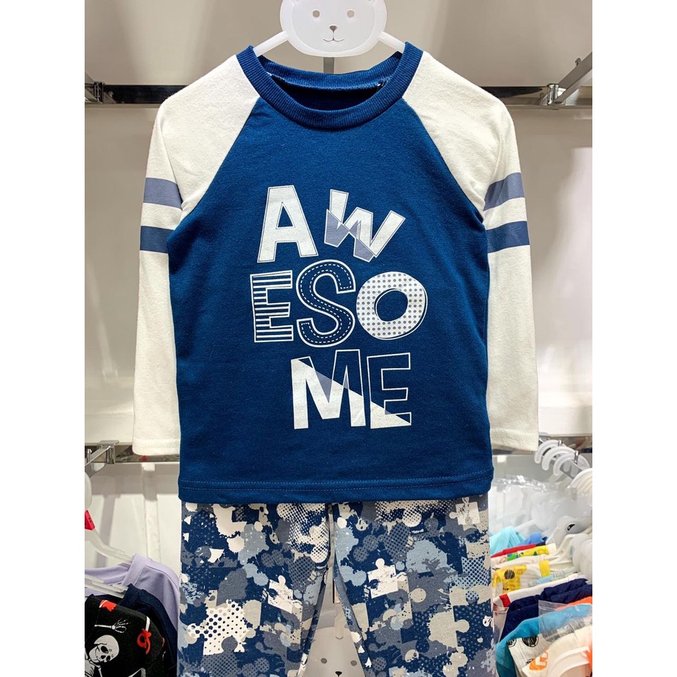 Phong Cách và Thoải Mái - Bộ Thun Cotton Dài Willow and Wyatt Cho Bé Trai!