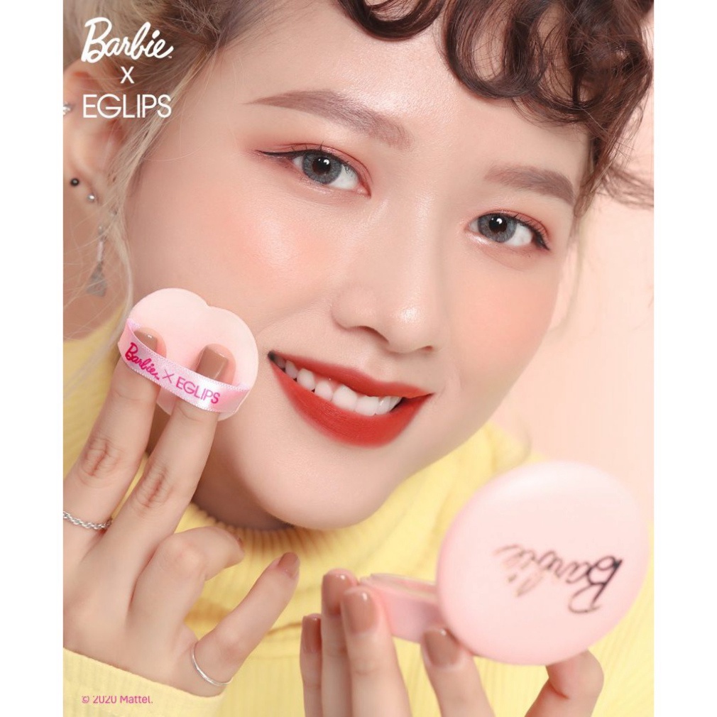 Phấn phủ trang điểm căng bóng và kiềm dầu Eglips x Barbi.e Blur Powder Pact - HONGS KOREA