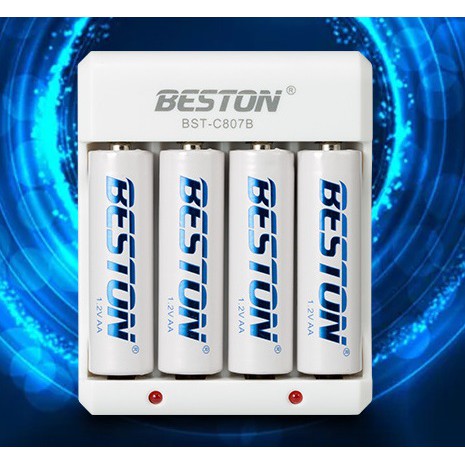 Bộ 4 Pin Tiểu Sạc AA 1200mAh + Sạc Pin