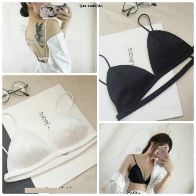 Áo lót satin bản nhỏ