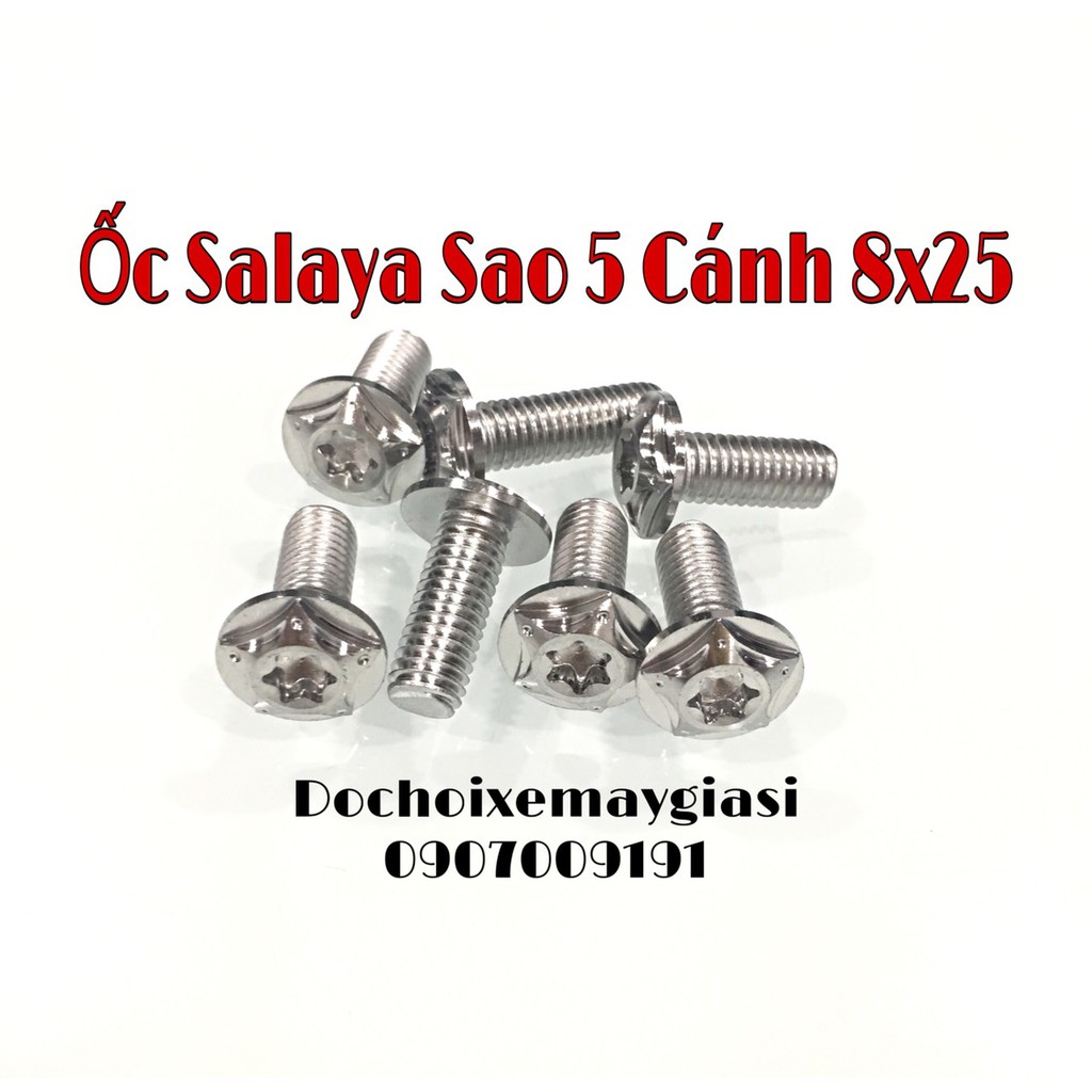 ỐC INOX SALAYA SIZE 6 li - 8 li ĐẦU TRỤ- ĐẦU SAO