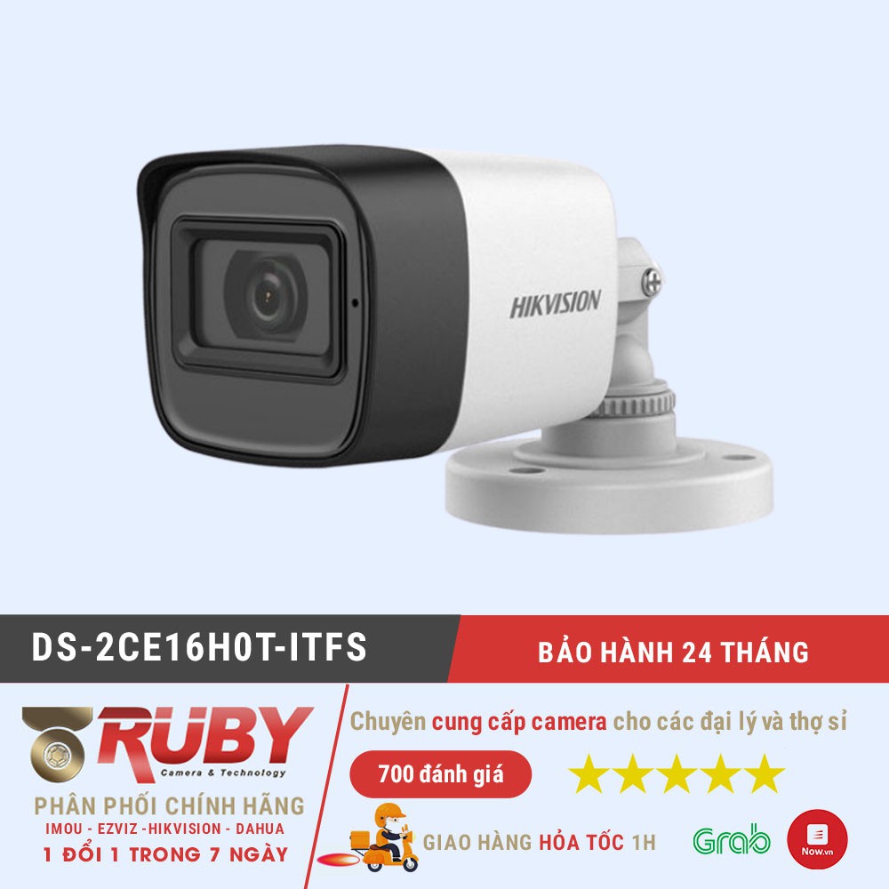Camera HD-TVI 5Mpx DS-2CE16H0T-ITFS Tích Hợp Mic ( Nhựa- Sắt)- Chính Hãng | BigBuy360 - bigbuy360.vn