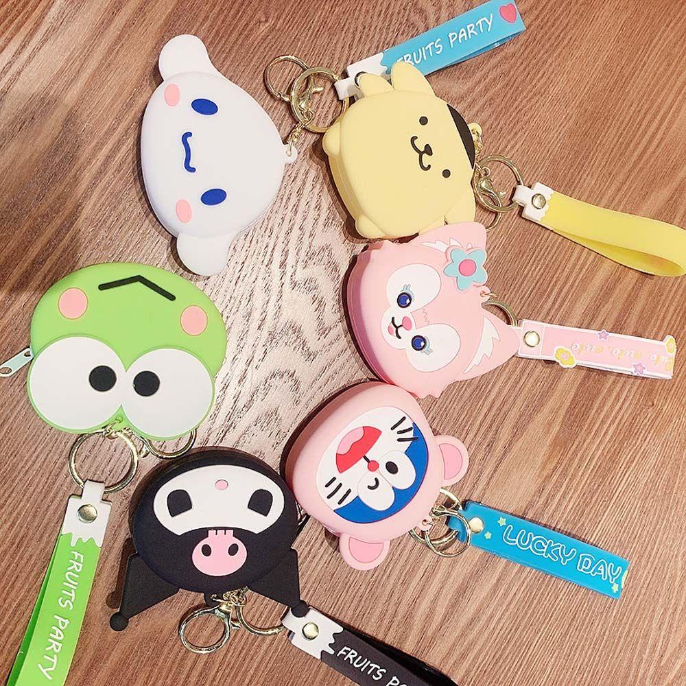 Móc Chìa Khóa Có Túi Đựng Tiền Xu Họa Tiết Hoạt Hình Cinnamoroll Dễ Thương