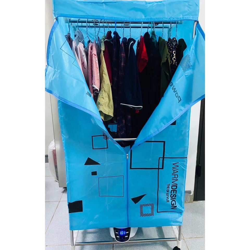 SẴN HÀNG- Tủ sấy quần áo BH 2 năm khung inox 2 tầng có điều khiển từ xa . LG11